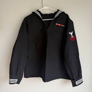 Vintage US Navy Cracker Jack Sailor Uniform Top 24WR 100% Wool Naval Jacket READ